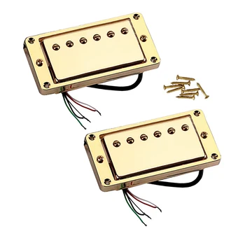 

2PCS Golden Guitar Single Pickups for Electric Guitars with Mounting Screws