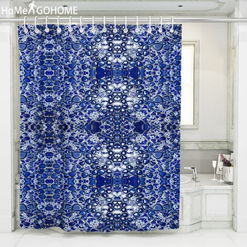 

Waterproof Shower Curtains for Bathroom Home Decor Polyester Fabric Shower Curtains 3D Purple Crystal Stone Shower Curtains Cool