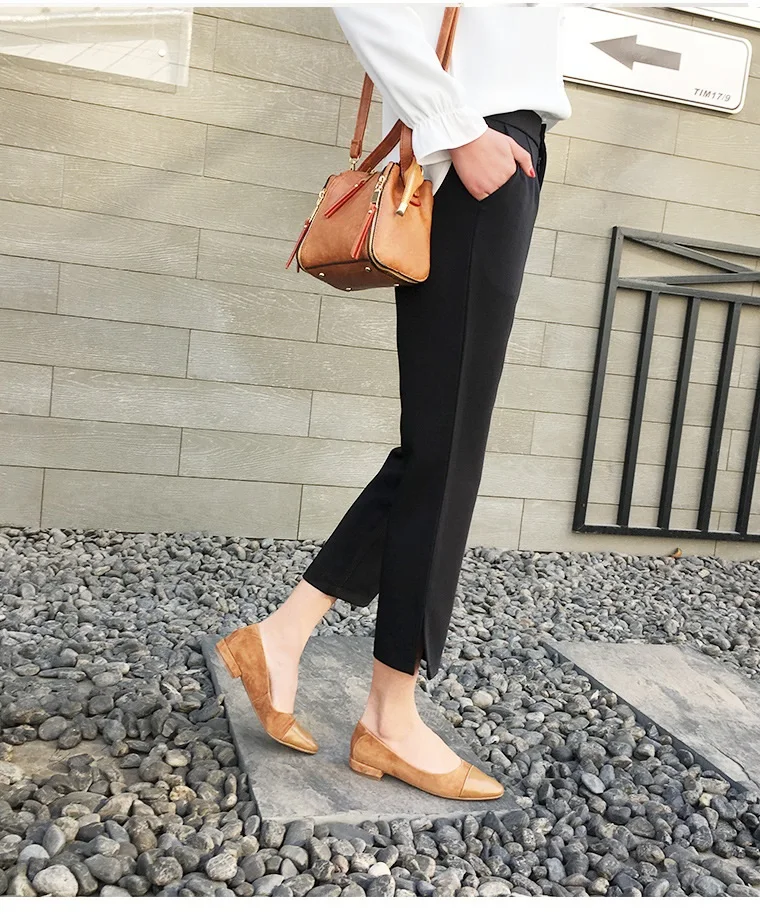 KarSaNy Women Trousers Office High Waisted Womens Straight Pants Capri Autumn Elastic Waist vintage pants For Women 2020 Autumn