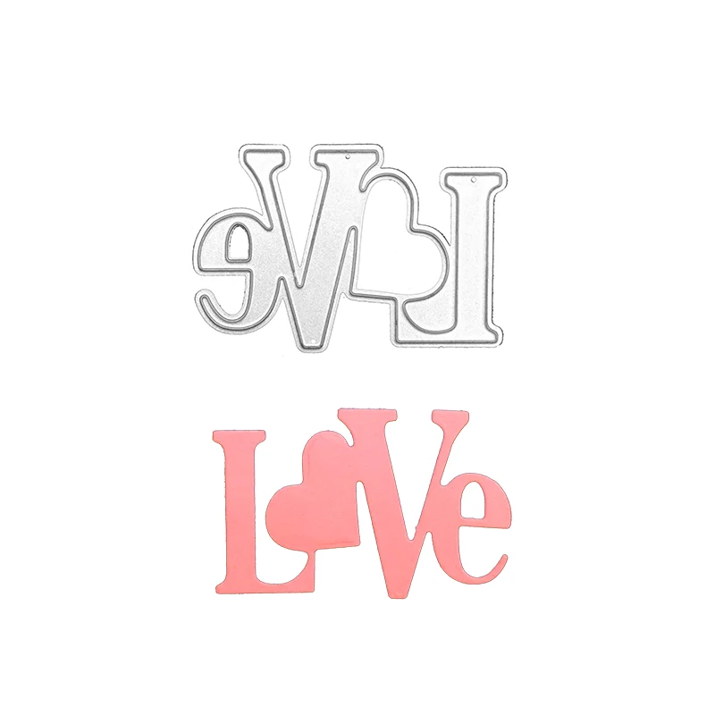 LOVE alphabet knife mold metal cutting silver craft set handmade special gift DIY scrapbook embossed template | Дом и сад