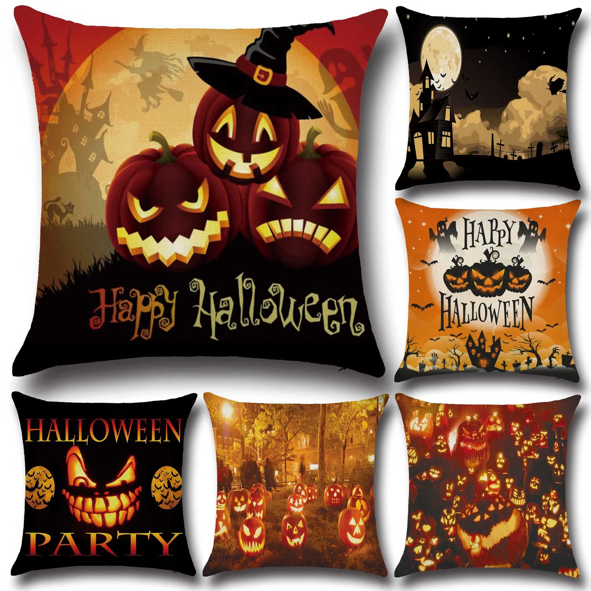 

New Halloween pumpkin series home decoration pillow cushion pillowcase 45*45cm pillow cover decorative pillows