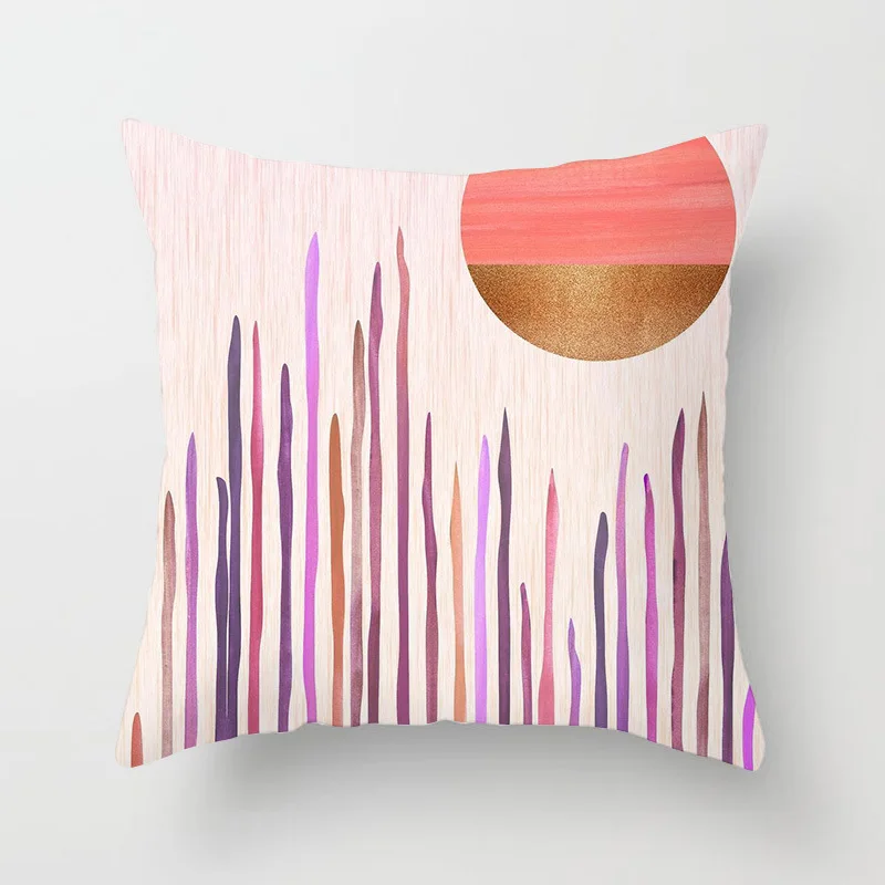 Nordic Abstract Line Drawing Pink Yellow Cushion Case Modern Art Decorative Cute Pillows Case Martisse Sofa Couch Throw Pillows 