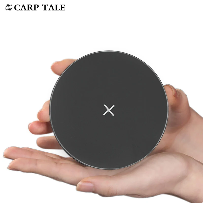 New ultra-thin round wireless charger for Apple iphone12 mobile phone 15W wireless charging station for huawei xiaomi samsung