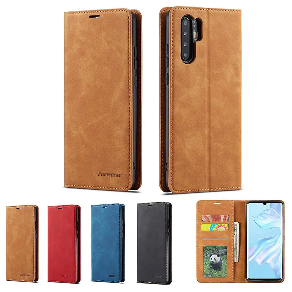 Кожаный флип-чехол для телефона Huawei P30 P20 Mate20 Pro Lite Nova3E 4E Honor 10 P smart 2019 магнитный