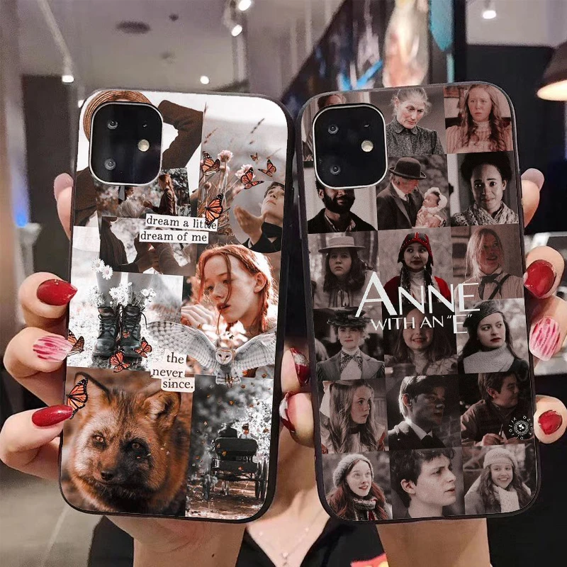 Anne с электронной черный ТПУ чехол для телефона iphone12MINI 12 11 Pro Max XR XS Max7 8 8Plus 6S Plus 5S