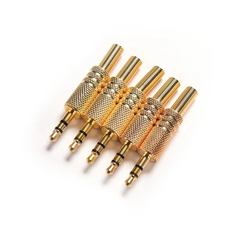 5pcs 3.5mm Stereo Audio Jack Plug Mini 1/8Inch Jack Plug