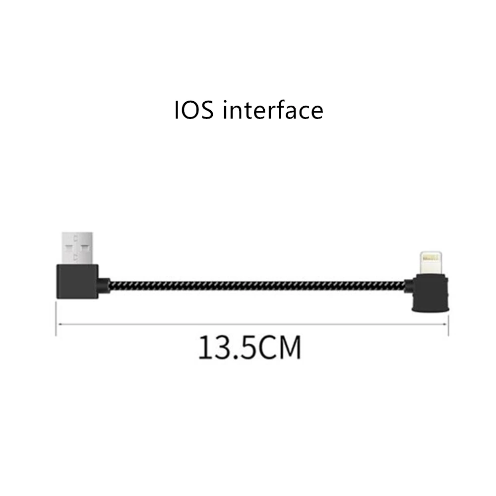 Нейлоновая плетеная USB строка данных для FIMI X8 SE контроллер USB кабель для подключения телефона к пульту дистанционного управления для Micro USB/type-C/iPad - Цвет: For Apple