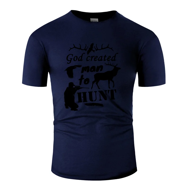 Men-Navy Blue Новая модная футболка с отличной охотничьей стрельбой, одноцветная, размер S-5xl, нормальная Мужская футболка, хлопковая, веселая, в стиле хип-хоп - Цвет: Men-Navy Blue