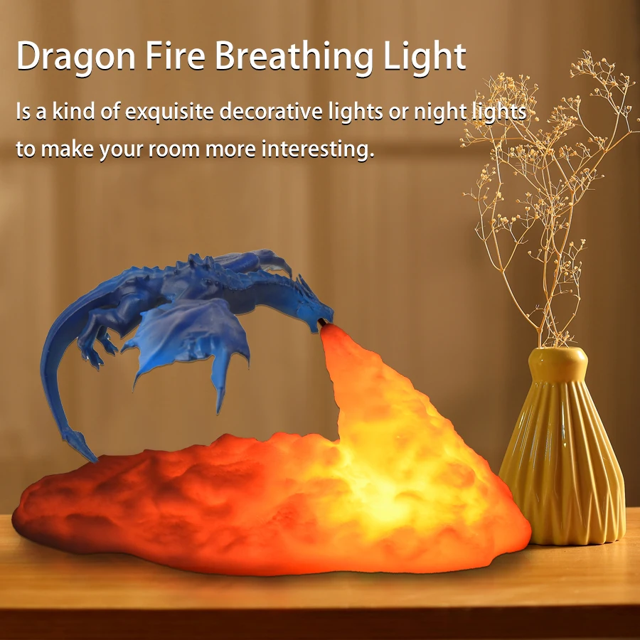 3D принт Dragon лампа Спальня ночной Светильник подростка украшения комнаты