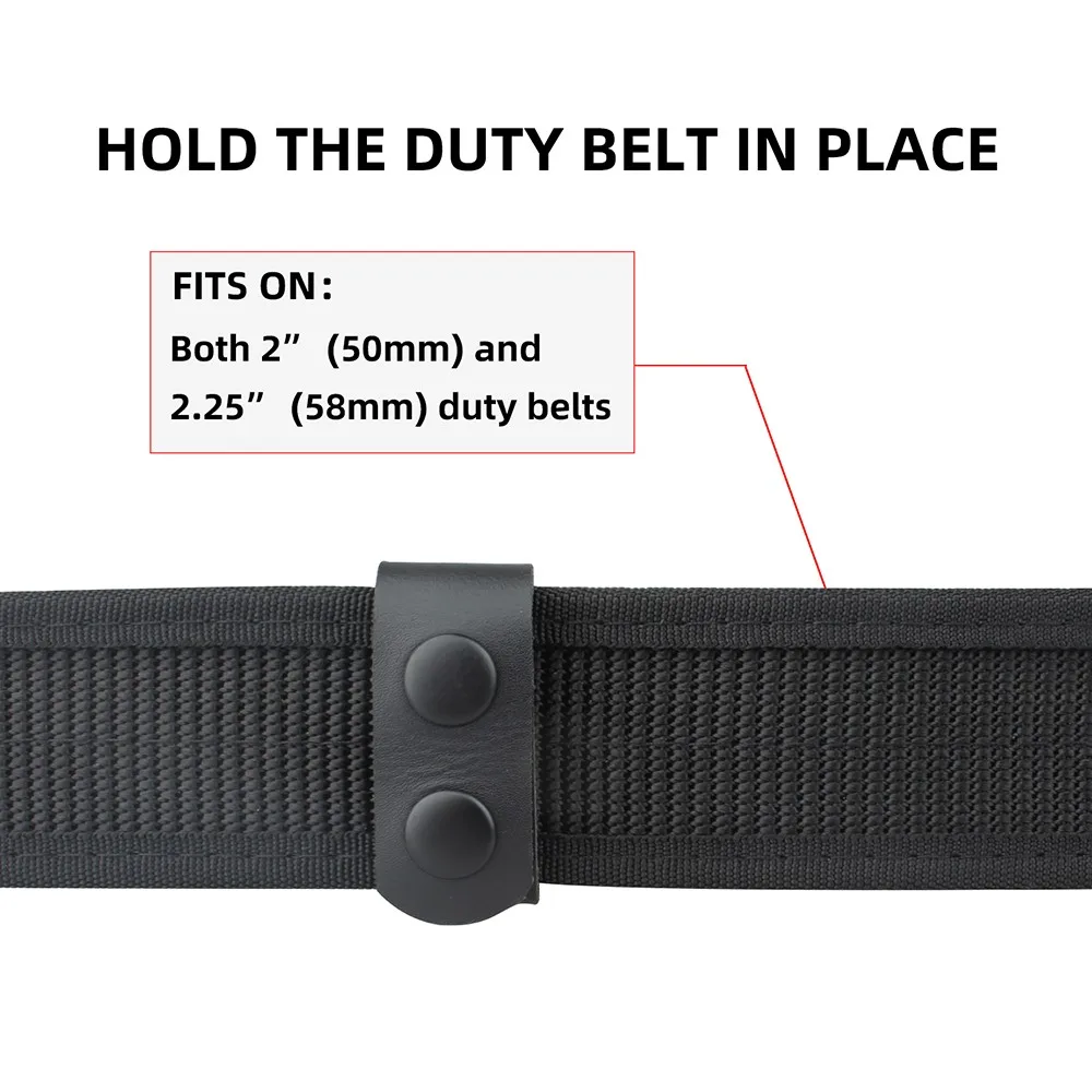 4PCS Tactical Belt Buckle Heavy Duty Belt Keeper Double Snaps for