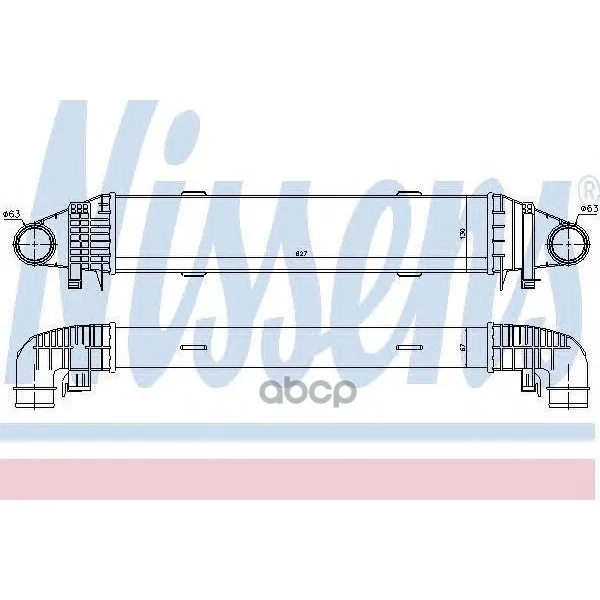 Интеркулер Mercedes C180/200kompressor, C200cdi W204 07-14 96596 Nissens арт. 96596