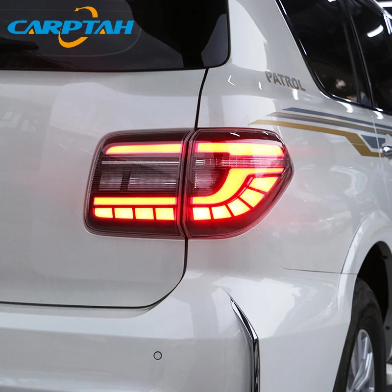 Carptah автомобильный Стайлинг задний фонарь задние фонари для Nissan Patrol 2008- задний фонарь DRL+ сигнал поворота+ задний фонарь+ тормозной светодиодный фонарь