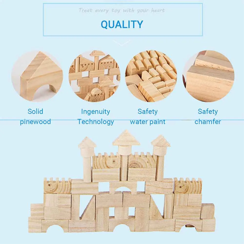 Kingdergarten DIY Кирпичи геометрические дети подарок Деревянный Строительный блок Набор Строительная игра собрана Обучающие игрушки гладкие