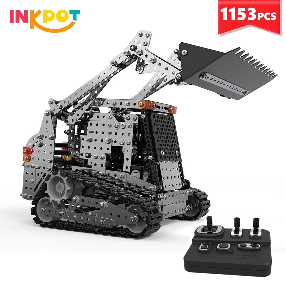 

1153pcs Remote Control Shovel Car Building Blocks Metal assembly 2.4G RC Car Toys Bricks Set Educational Toy for Kids Boy