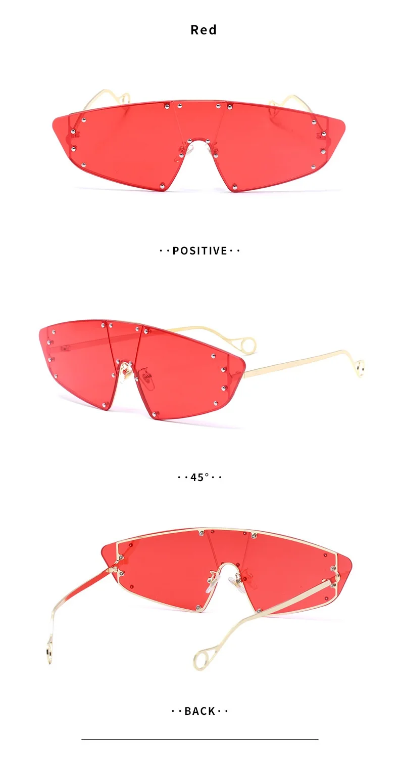 GIFANSEE women oversized cat eye sunglasses flat top men glasses vintage brand design retro luxury uv400 transparency rimless