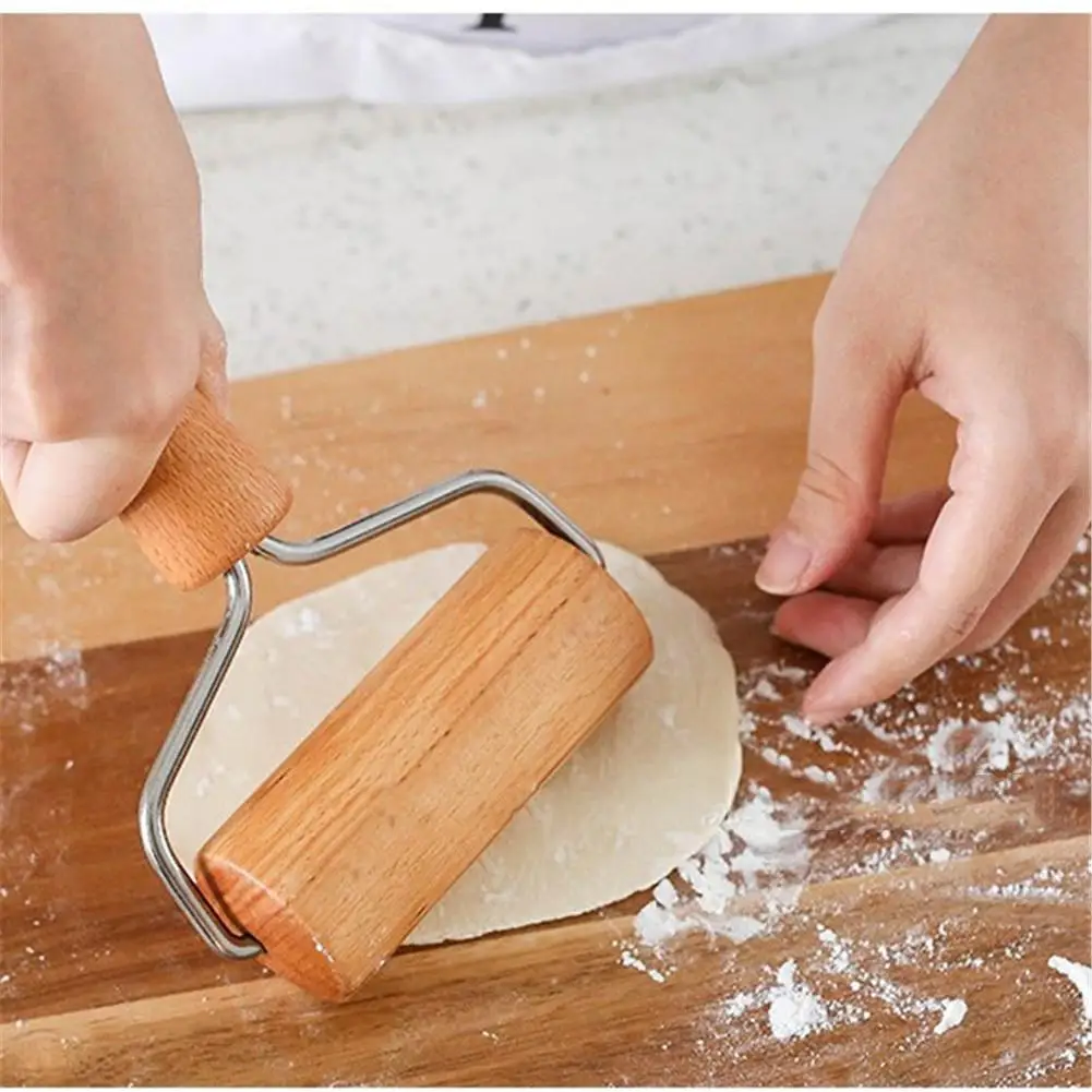 Wooden Rolling Pin Fondant Pizza Cake Dough Pastry Rollers Kitchen Baking Tools 