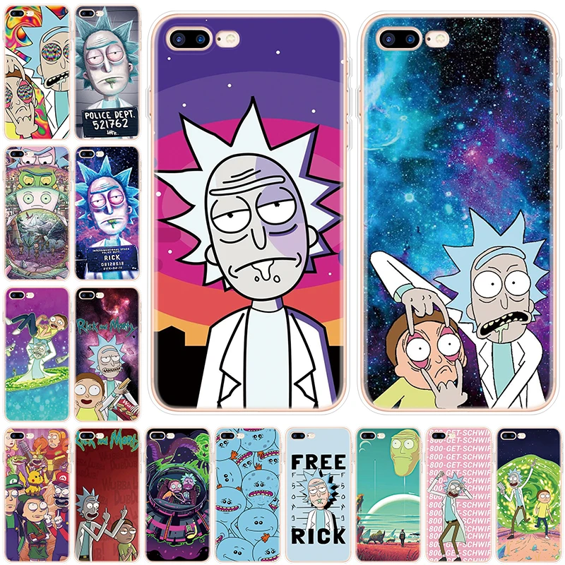 

Rick And Morty Funny Cartoon Comic Case For iPhone XR XS Max X Phone Case For iphone 8 7 6 6S Plus 7Plus 5 5S SE Coque Soft TPU
