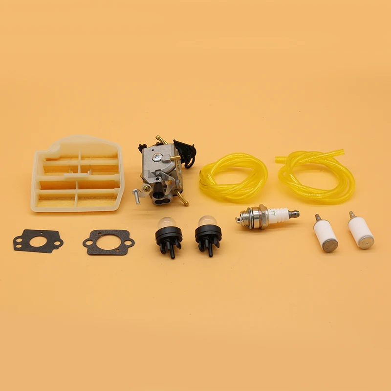 Kit Filtro Carburante Aria Carburatore Per Husqvarna 445 450 445E Jonsered Cs2245S 506450401 Zama C1M-El37B Carb Chainsaw Parts