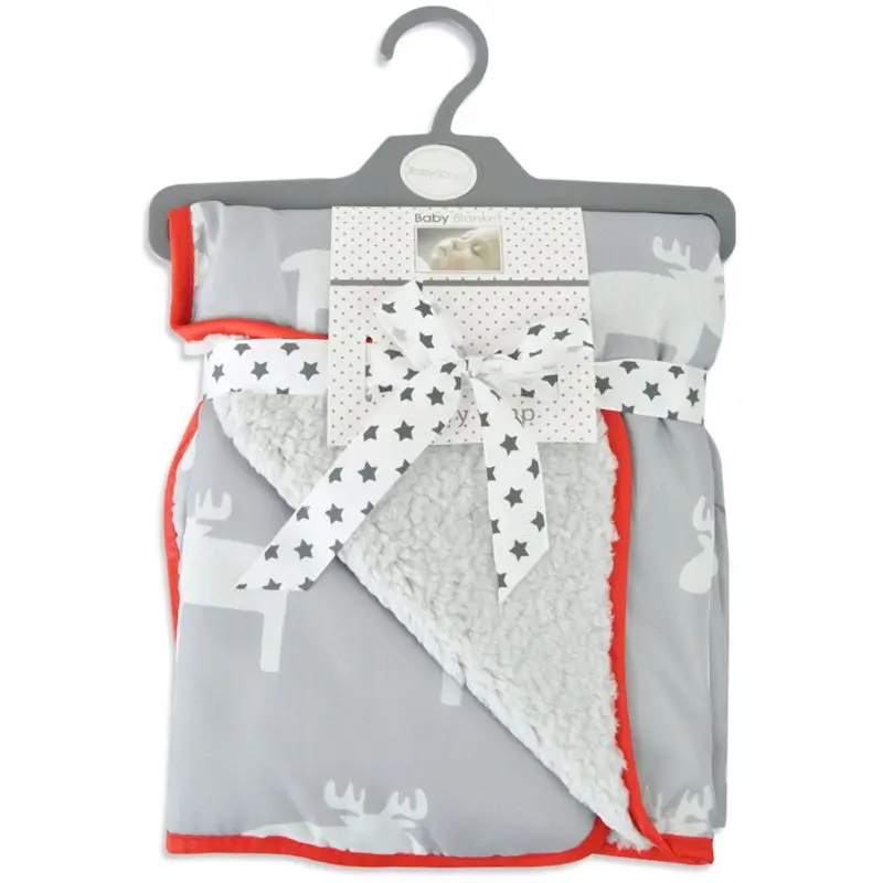 Baby Blankets Warm Swaddle Infant Thicken Double Layer Cartoon Stroller Wrap Newborn Blanket