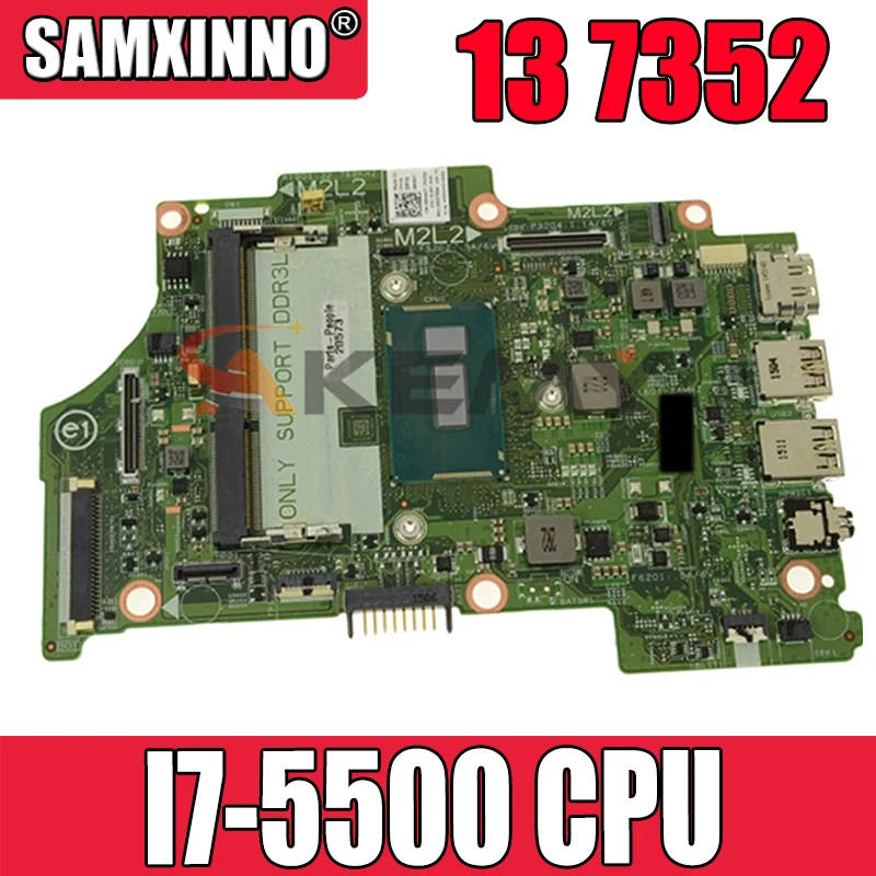 100% рабочая для dell inspiron 13 7352 7348 7558 материнская плата 08H90T 13321-1 с I7-5500 процессор