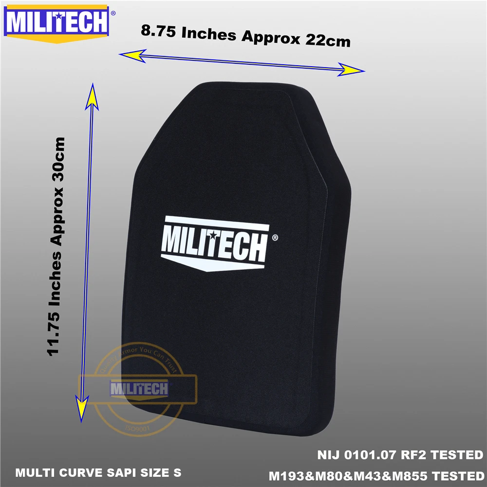 MILITECH SAPI&10x12 Bulletproof Plate NIJ III+ 3+ /NIJ 0101.07 RF2