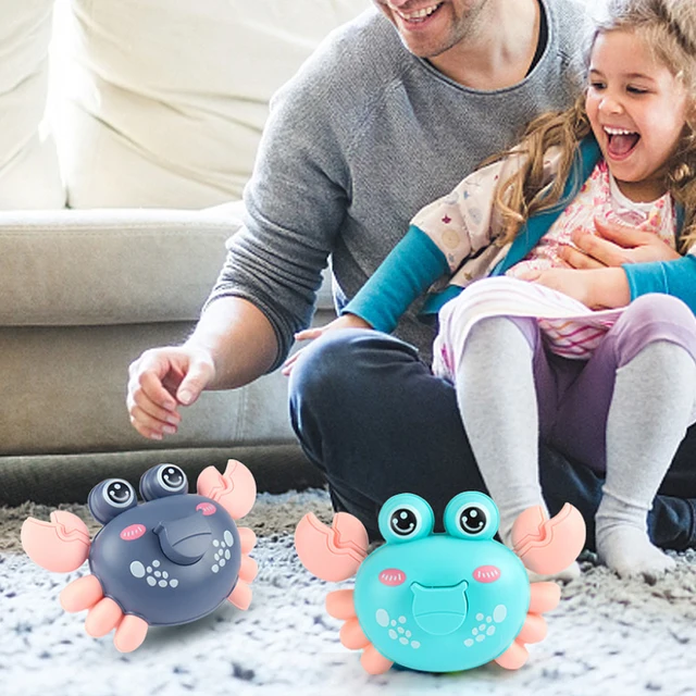 Press Crawling Crab Clockwork Toys For Baby Cute Cartoon Classic Wind Up Crab Toys Funny Pull Back Animal Bath Toys For Children 4