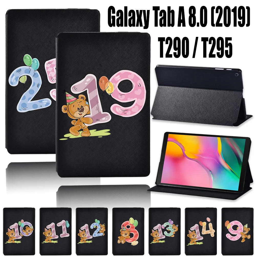 

For Samsung Galaxy Tab A T290/T295 (2019) 8.0 Inch Tablet Flip Stand Leather Cover Case + Free Stylus