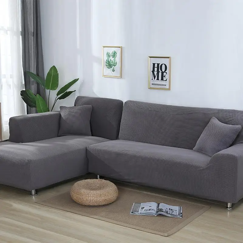 2 шт./лот эластичные Чехлы секционные эластичный стрейч чехлы для диванов диван в гостиной крышка M L XL XXL XXXL XXXXL форма покрывало на кресло 1/2/3 сиденье - Цвет: gray