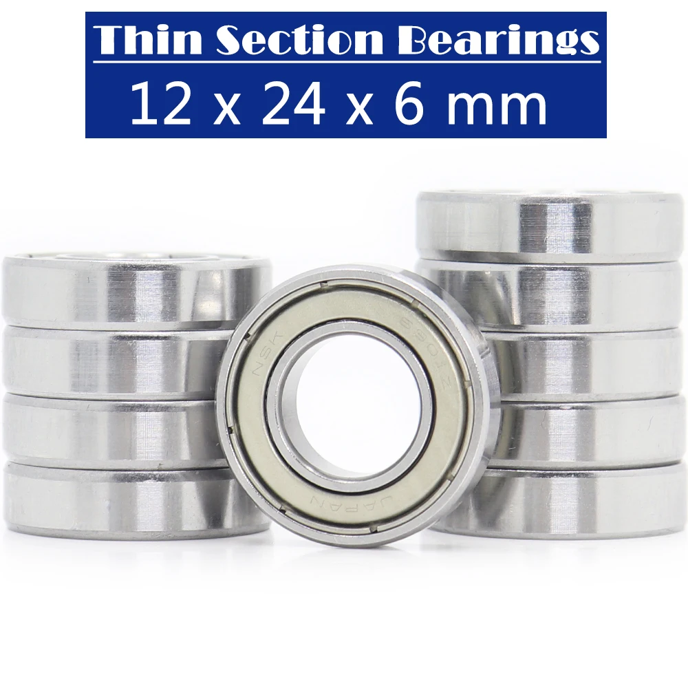 6901ZZ Bearing ABEC-5 ( 10 PCS ) 12*24*6 mm Metric Thin Section 6901Z Ball Bearings 6901 ZZ 61901 6901 full ceramic bearing 1 pc 12 24 6 mm zro2 material 6901ce all zirconia ceramic 6901 ball bearings