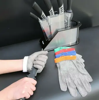 

2020 New Stainless Steel Mesh Kitchen Safe Chef Cut Resistant Chain Mail Protective Glove Safety Hot Practical