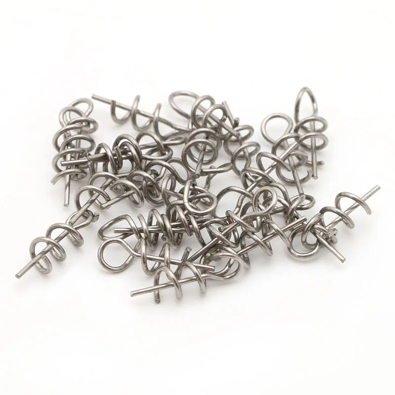 

25Pcs Fishing Lures Pin Spring Fixed Latch Needle Soft Worms Bait Hook Connector D0AE