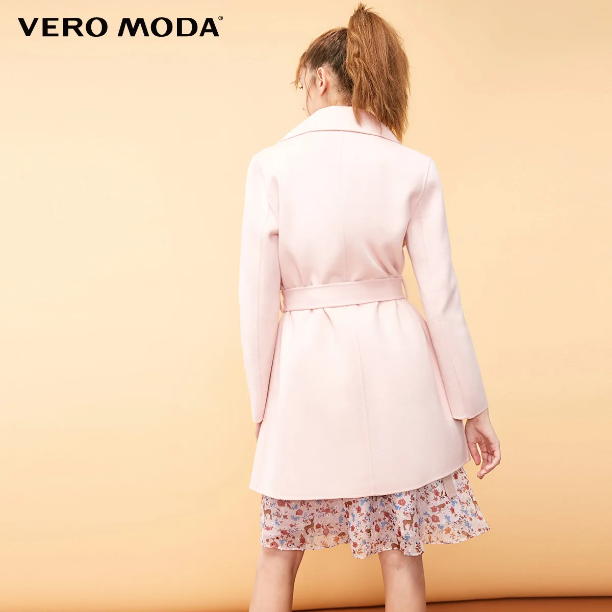 Vero Moda Женская Осень 61% шерсть Чистый простой пальто шерстяное пальто | 318327528