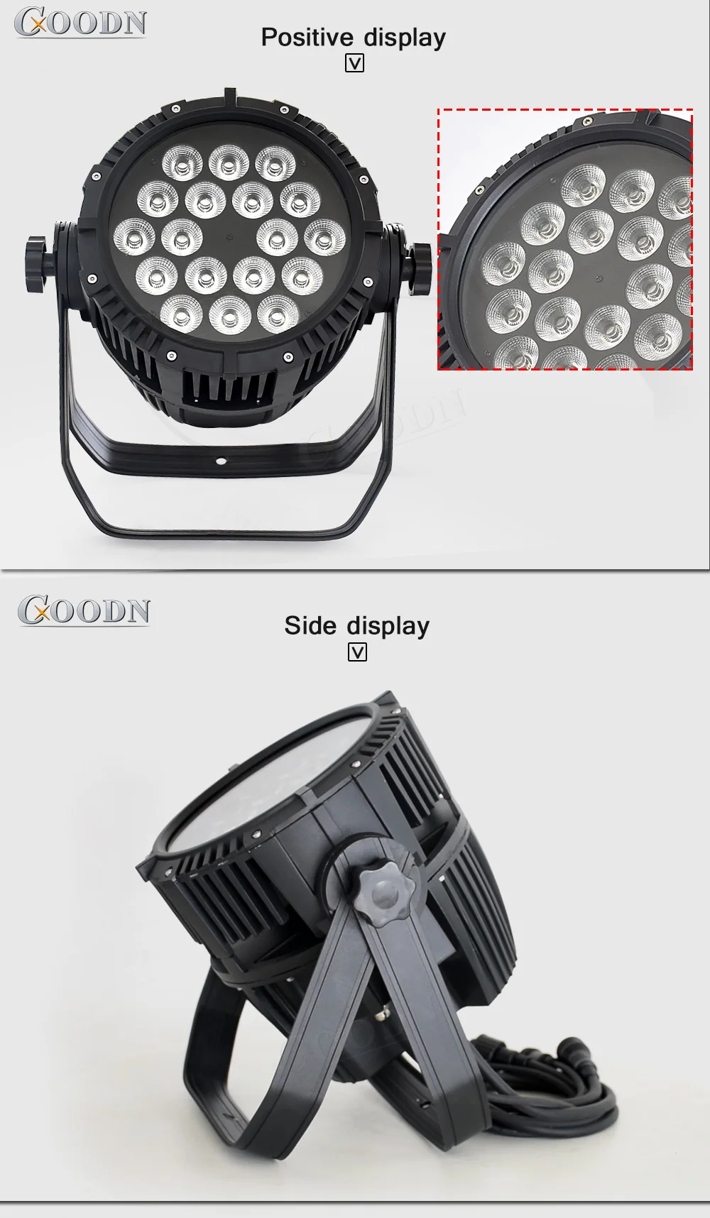 Светодиодный настенный светильник 18X15 Вт quad RGBWA dmx wash IP65 Водонепроницаемый Открытый Номинальный par для зданий церкви