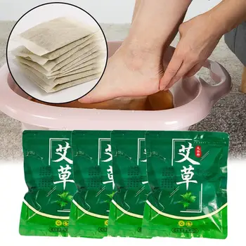 

6g x 30 Bags Wormwood Angelica Foot Bath Bag Dispel Coldness Soothing Washing Herbal Moxa Leaves Feet Health Care Powder