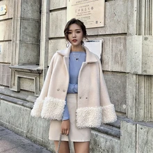 Женское пальто из искусственного меха норки, зимняя повседневная меховая куртка, женское толстое теплое пальто, Женское пальто с длинным рукавом, Casaco Feminino