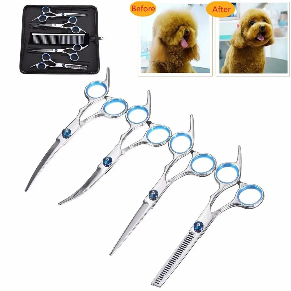 6PCS/Set 6-Inch Beauty Scissors Pet Shearing Scissors for Dogs