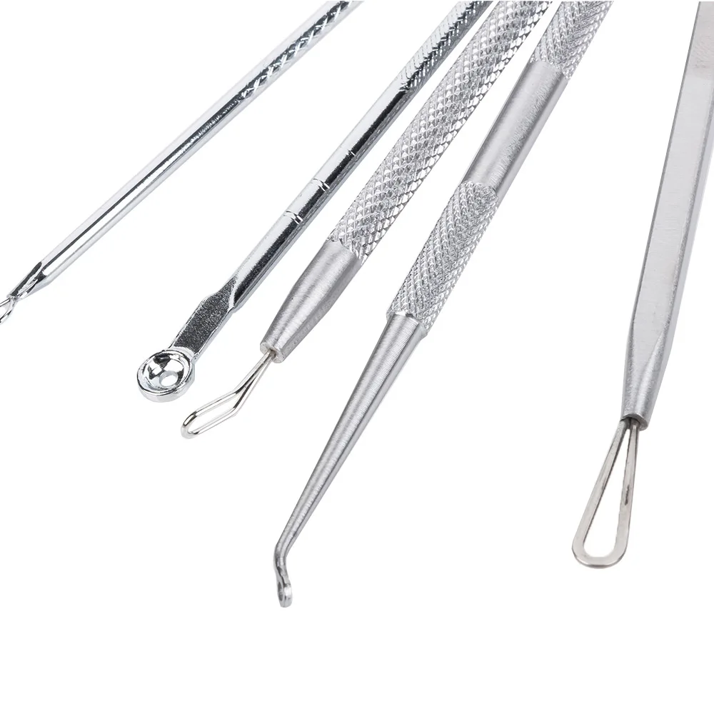3-5pcs Double-head Acne Extractor Remover Tools Kit Stainless Steel Blackhead Pimple Needles Treatments Face Clean Tool 3-5pcs Double-head Acne Extractor Remover Tools Kit Stainless Steel Blackhead Pimple Needles Treatments Face Clean Tool
