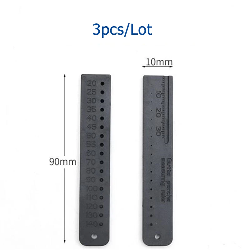 3pcs/Lot Dental Tool Gutta Percha Measuring Ruler High Temperature Ruler Root Canal Measuring