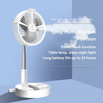 

Portable USB Fans Telescopic Foldable Mini Fan Electric LED Fan Air Conditioner Cooler USB Rechargeable Small Desk Table Fans