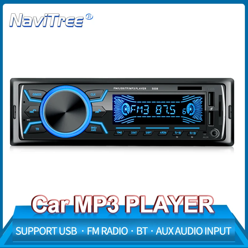 Автомобильный MP3 медиаплеер один Din Bluetooth музыкальный CD автомобильный Радио для