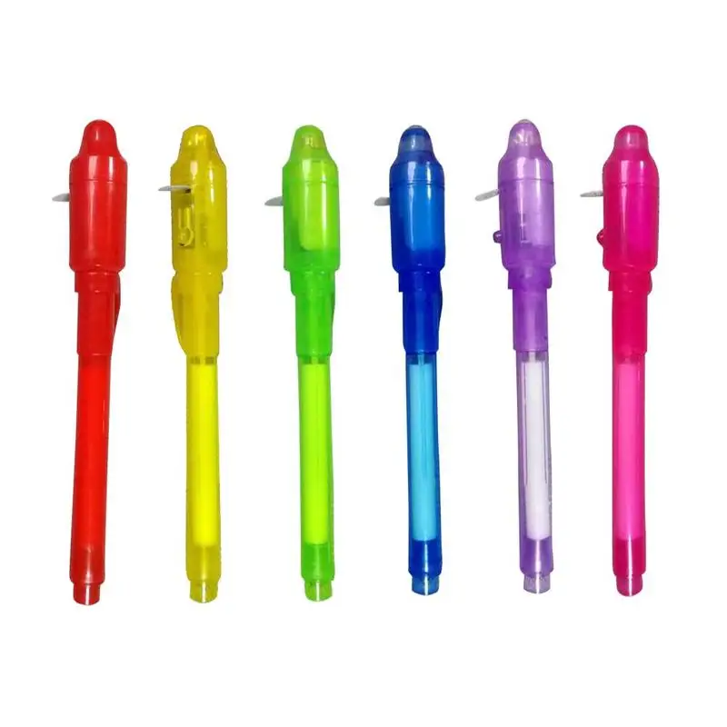 

Led light Pen Plastic Big Head Luminous Pen Combo Drawing Invisible Money Detector Lamp Pen Education Toys for Children