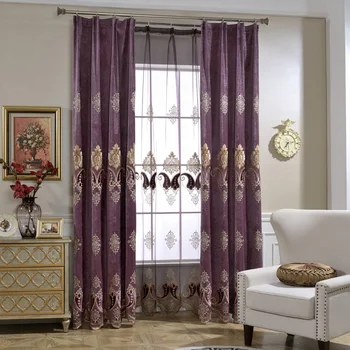 

Embroidered Sheer Curtains for Living Room Beautiful Edge Chili Peppers Elegant Lace Window Treatment Drape Panels wp019C