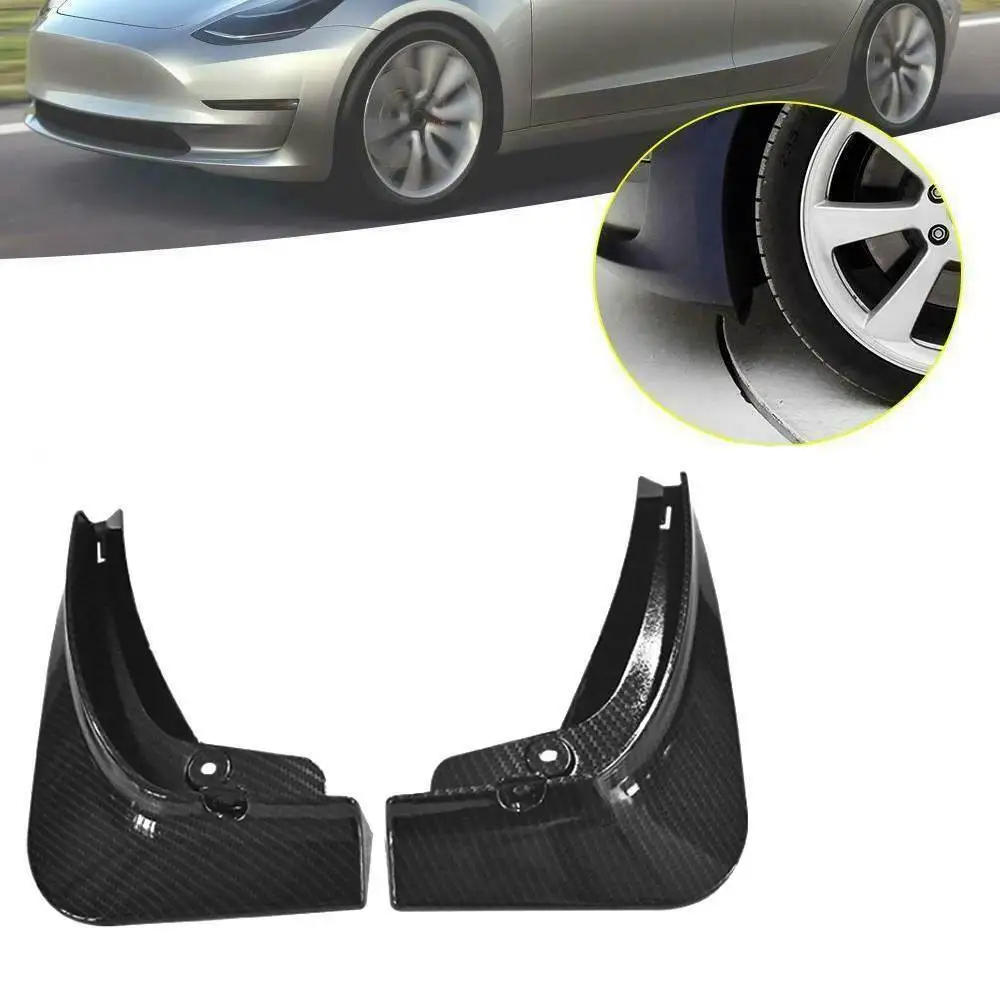 Автомобильные Брызговики из углеродного волокна, брызговики, брызговики для Tesla, модель 3
