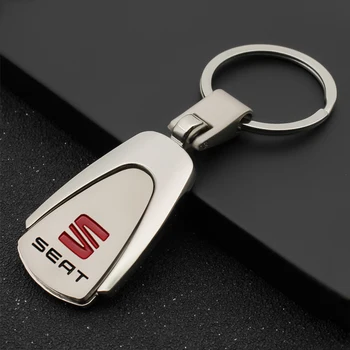 

3D metal Car Trapezoid Badge Emblem Auto Key Chain Keyring Keyfob for Seat Ibiza 6j 6l Fr Ateca Altea Xl leon 2 Leon Alhambra