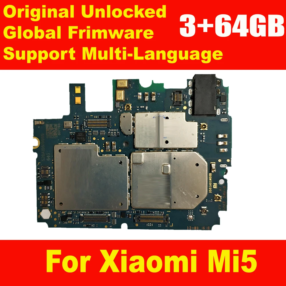 Оригинальная разблокированная материнская плата для Xiaomi 5 Mi M5 Mi5 с микросхемами