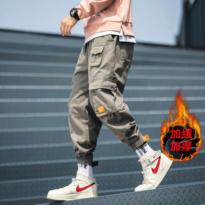 

2019 Hk1927 plus Velvet Japanese-style Exterior Large Size Labeling Workwear Pants with Velvet M-5x Hk1192