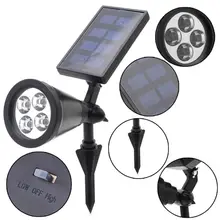 4 Светодиодный Фонари, работающие от солнечной энергии прожектор сад декоративная лампа для сада Водонепроницаемый на открытом воздухе