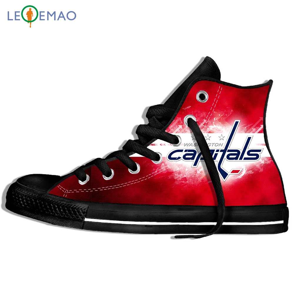 

Walking Canvas Boots Shoes Newest Hockey League Team Confortable Light Weight Washington Capitals Logo Sport Classic Sneakers
