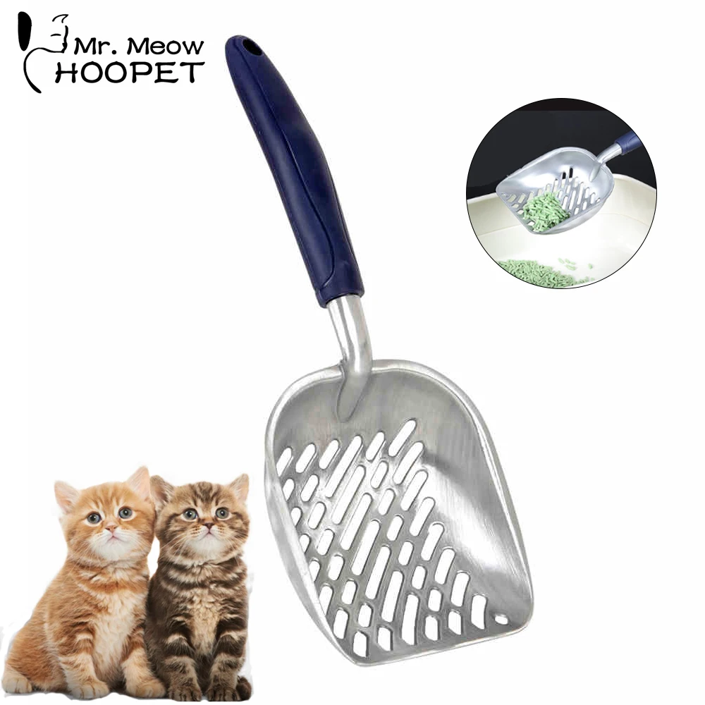 

HOOPET Poop Scoop For Pet Cat Litter Shovel Aluminium Alloy Scoop Cat Sand Shovel Kitty Litter Pet Cleaning Supplies