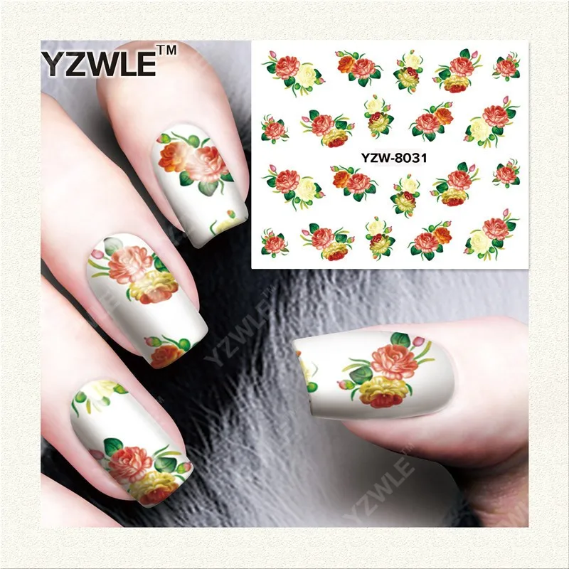 49 Sheets DIY Decals Nails Art Water Transfer Printing Stickers Accessories For Nails Salon YZW8001-8049